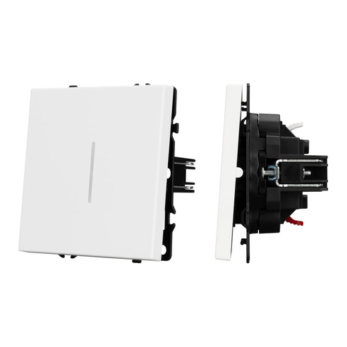 Механизм выключателя одноклавишный непроходной LED SWT-NOBE-MK01-SFPL-L-WH (230V, 10A) (Arlight, -)