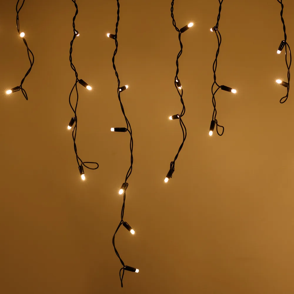 Гирлянда ARD-ICICLE-CLASSIC-5000x500-BLACK-160LED-FLASH Warm (230V, 10W, IP65) (Ardecoled, -) - изображение товара