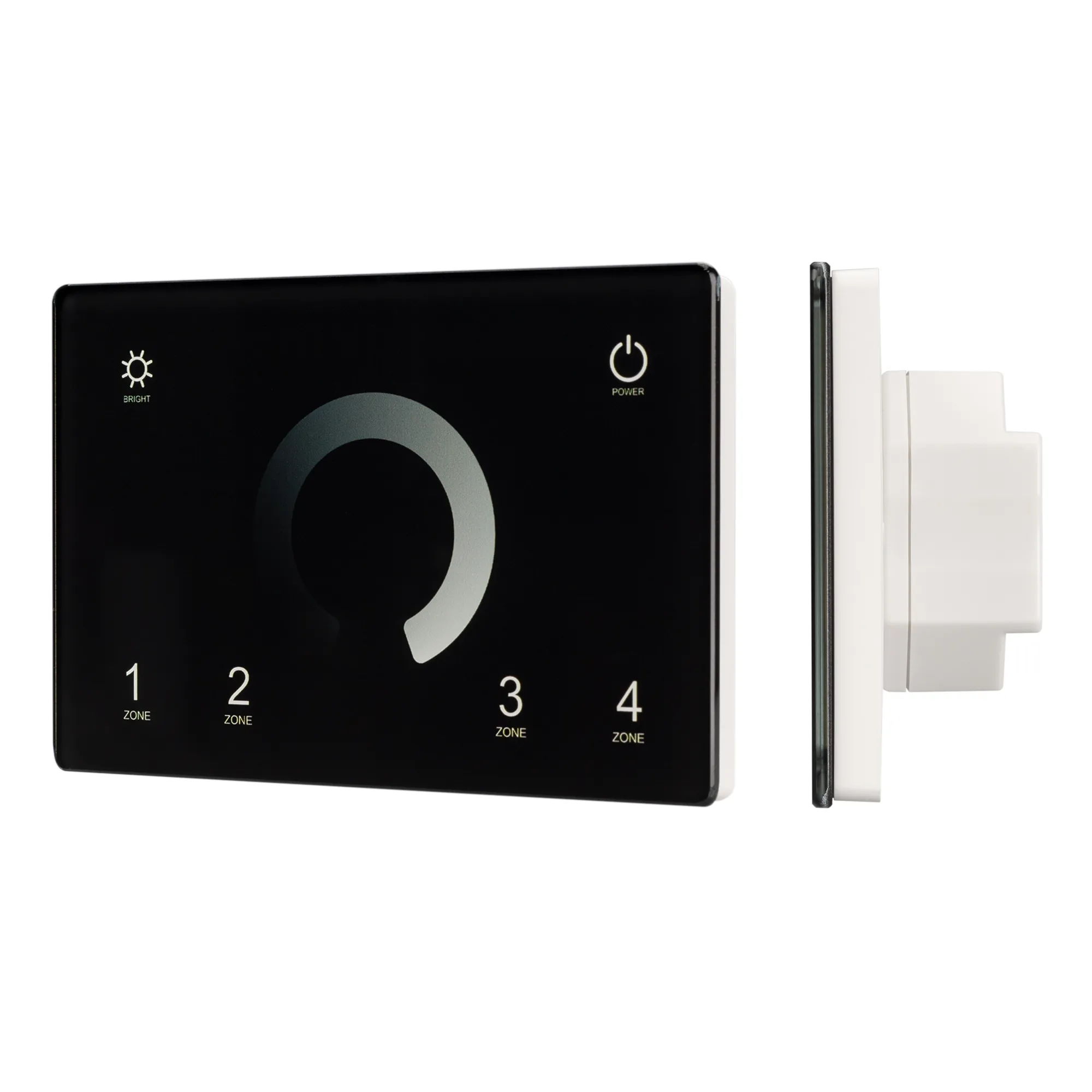 Панель Sens SMART-P79-DIM Black (230V, 4 зоны, 2.4G) (Arlight, IP20 Пластик, 5 лет) - изображение товара