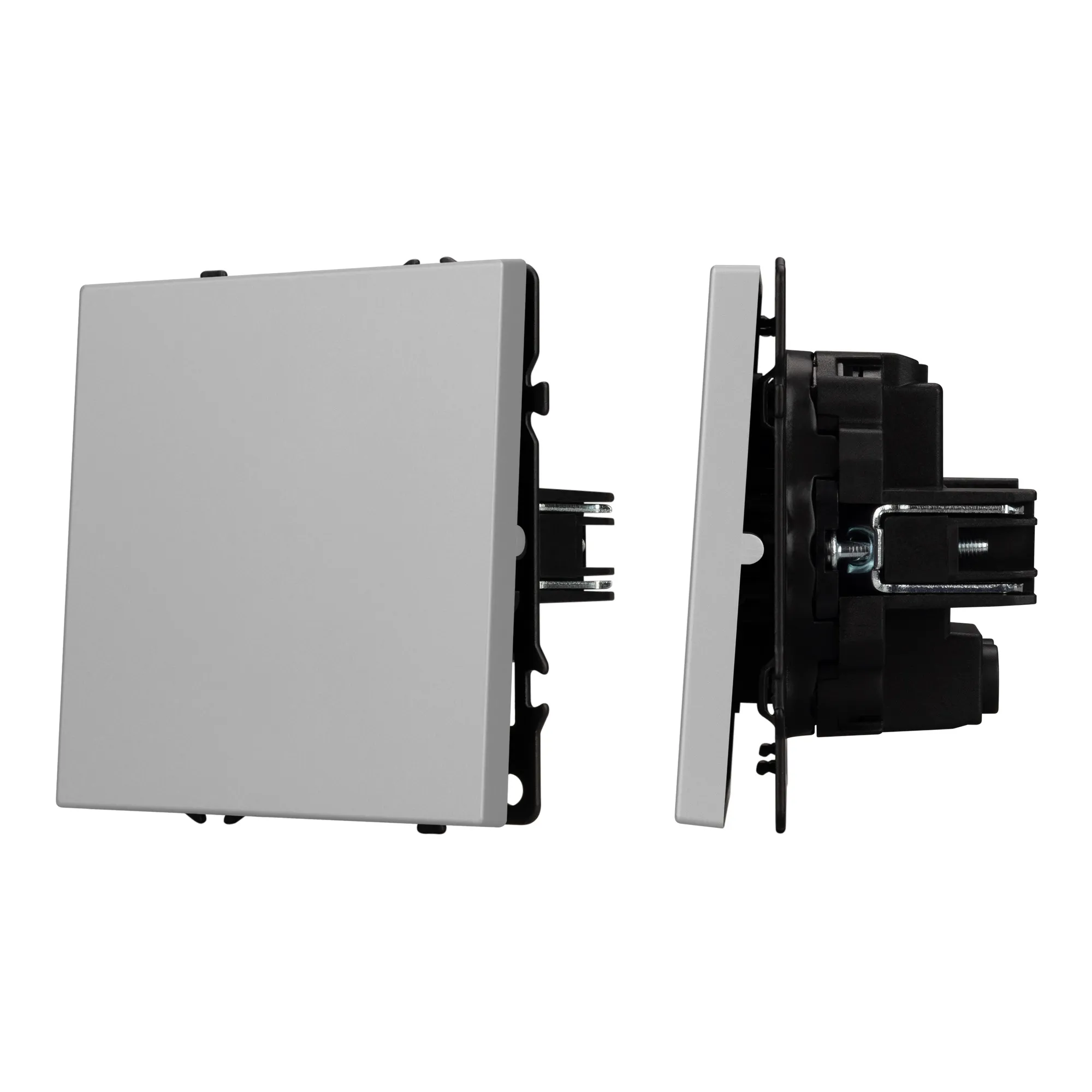 Механизм выключателя одноклавишный перекрёстный SWT-NOBE-MKX1-SFPL-IS (230V, 10A) (Arlight, Никель) - изображение товара